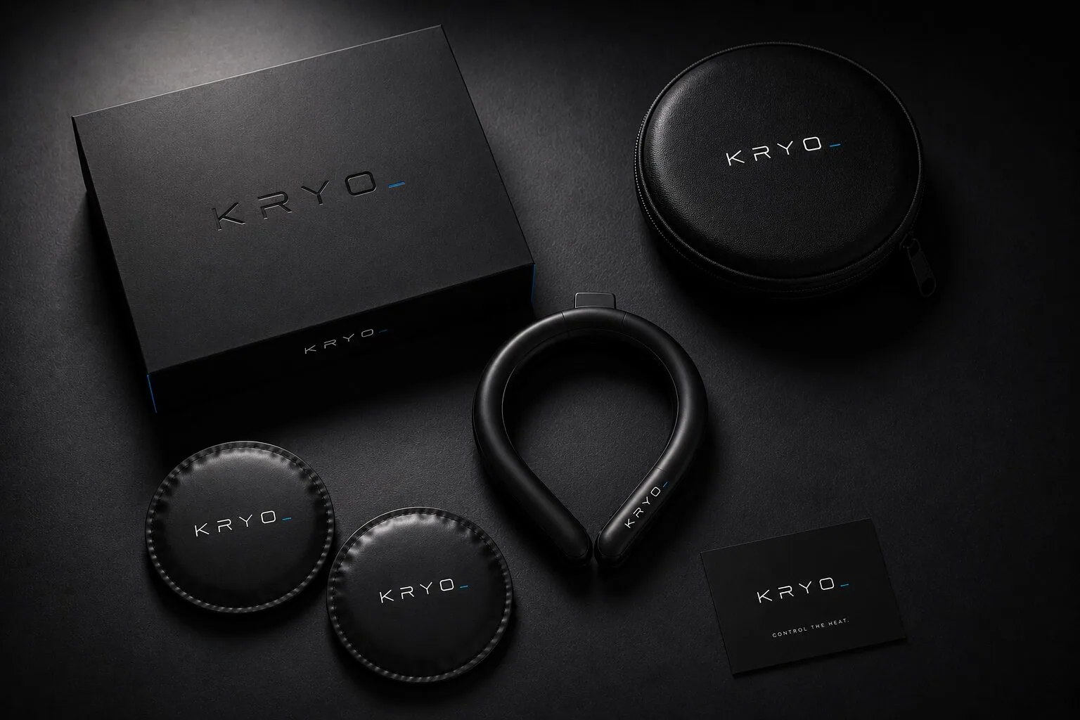 KRYO bundle: neck ring, two gel packs and EVA case.