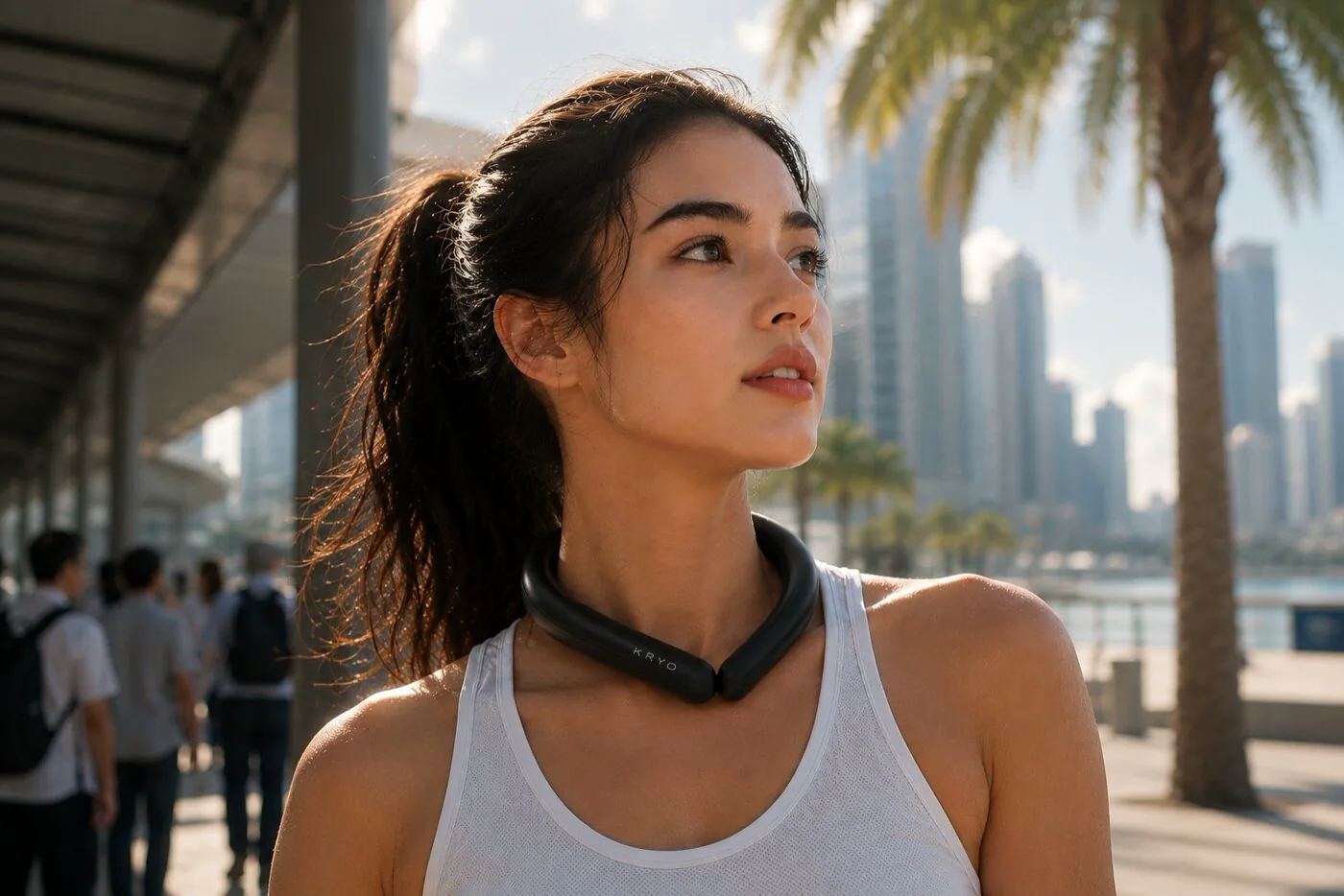 KRYO worn outdoors in the heat.